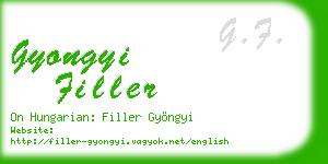 gyongyi filler business card
