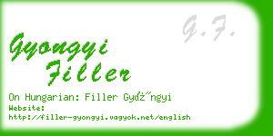 gyongyi filler business card